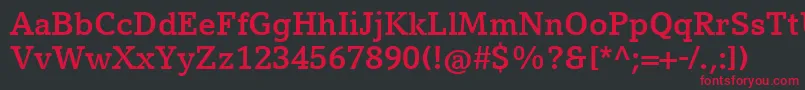 CompatilLetterLtComBold Font – Red Fonts on Black Background