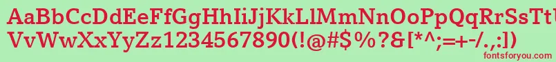 Шрифт CompatilLetterLtComBold – красные шрифты на зелёном фоне