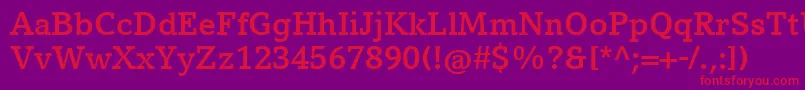 CompatilLetterLtComBold Font – Red Fonts on Purple Background