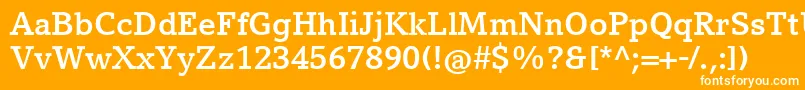 フォントCompatilLetterLtComBold – オレンジの背景に白い文字