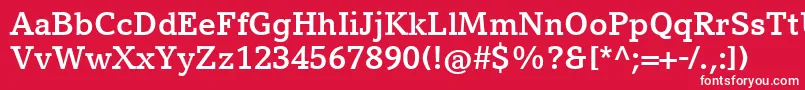 Шрифт CompatilLetterLtComBold – белые шрифты на красном фоне