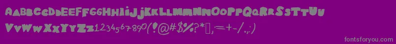 Fonte Easyasabc – fontes cinzas em um fundo violeta