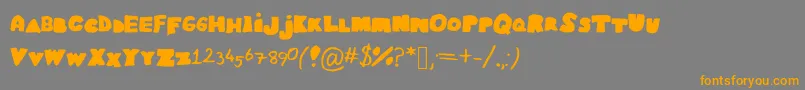Easyasabc Font – Orange Fonts on Gray Background