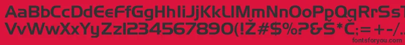 Hannover Font – Black Fonts on Red Background