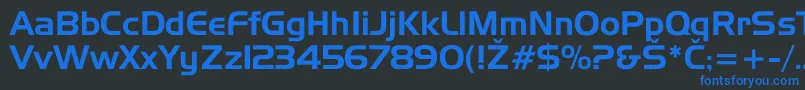 Hannover Font – Blue Fonts on Black Background