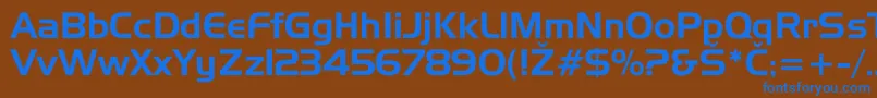 Hannover Font – Blue Fonts on Brown Background