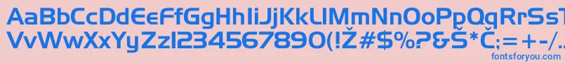 Hannover Font – Blue Fonts on Pink Background