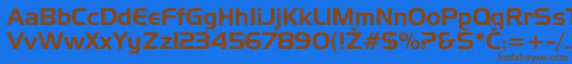 Hannover Font – Brown Fonts on Blue Background