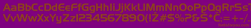 Hannover Font – Brown Fonts on Purple Background