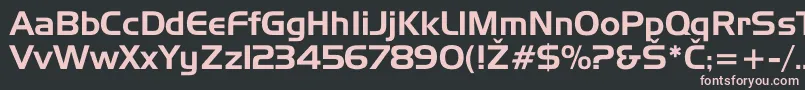 Шрифт Hannover – розовые шрифты на чёрном фоне