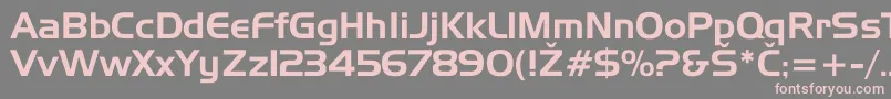 Hannover Font – Pink Fonts on Gray Background