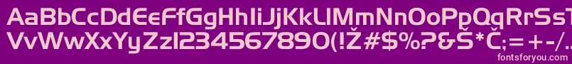 Hannover Font – Pink Fonts on Purple Background