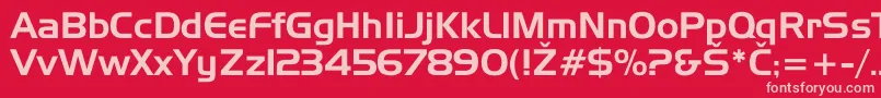 Hannover Font – Pink Fonts on Red Background