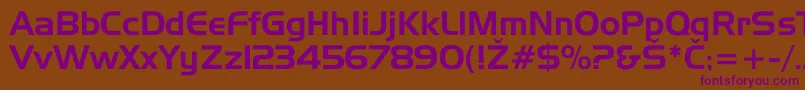 Hannover Font – Purple Fonts on Brown Background