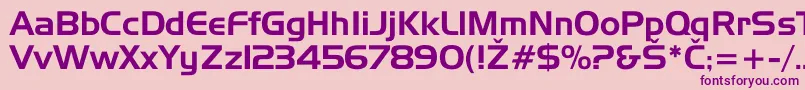 Hannover Font – Purple Fonts on Pink Background