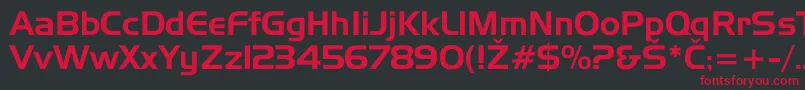 Hannover Font – Red Fonts on Black Background