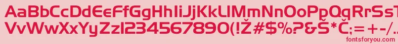 Hannover Font – Red Fonts on Pink Background