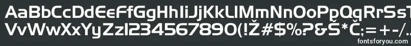 Hannover Font – White Fonts on Black Background