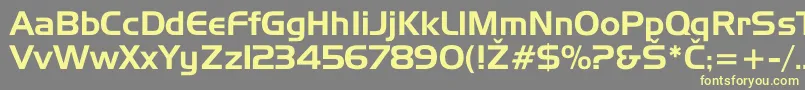 Hannover-fontti – keltaiset fontit harmaalla taustalla