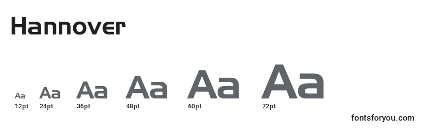 Hannover Font Sizes