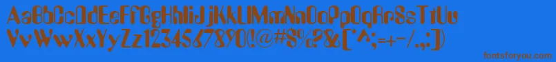 AugustineRegular Font – Brown Fonts on Blue Background