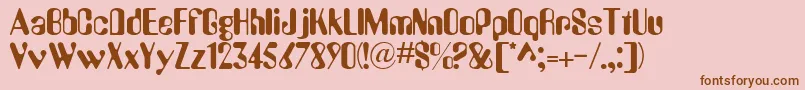 AugustineRegular Font – Brown Fonts on Pink Background