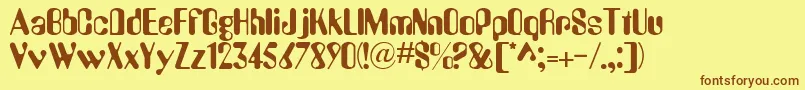 AugustineRegular Font – Brown Fonts on Yellow Background