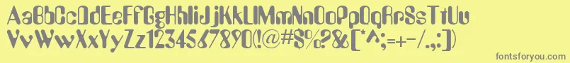 AugustineRegular Font – Gray Fonts on Yellow Background
