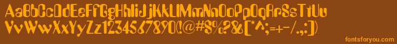 AugustineRegular Font – Orange Fonts on Brown Background