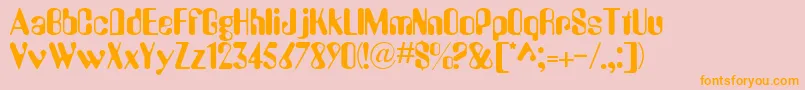 AugustineRegular Font – Orange Fonts on Pink Background