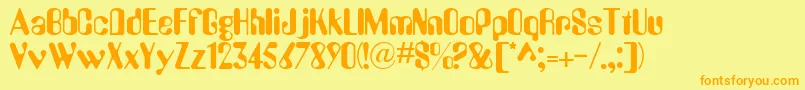 AugustineRegular Font – Orange Fonts on Yellow Background