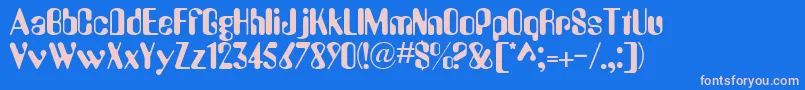 AugustineRegular Font – Pink Fonts on Blue Background