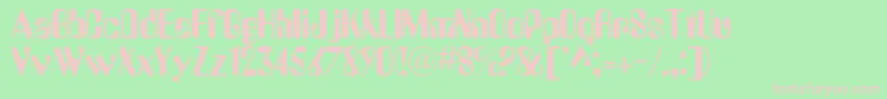 AugustineRegular Font – Pink Fonts on Green Background