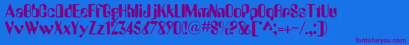 AugustineRegular Font – Purple Fonts on Blue Background