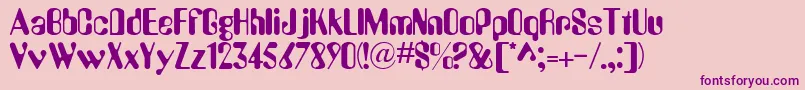 AugustineRegular Font – Purple Fonts on Pink Background