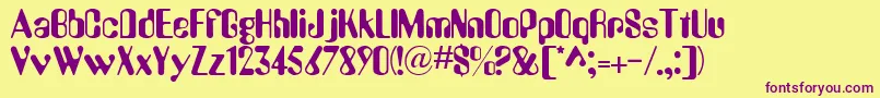 AugustineRegular Font – Purple Fonts on Yellow Background