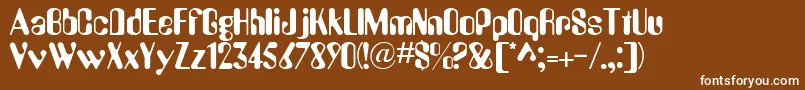 AugustineRegular Font – White Fonts on Brown Background