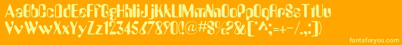AugustineRegular Font – Yellow Fonts on Orange Background