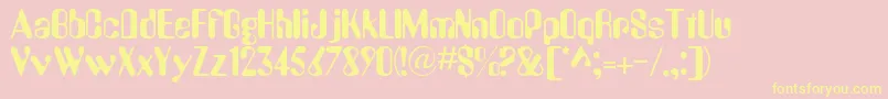 AugustineRegular Font – Yellow Fonts on Pink Background