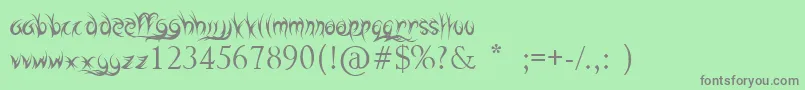 HighwayToHell Font – Gray Fonts on Green Background