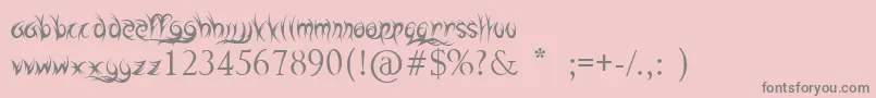 HighwayToHell Font – Gray Fonts on Pink Background