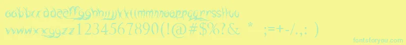 HighwayToHell Font – Green Fonts on Yellow Background