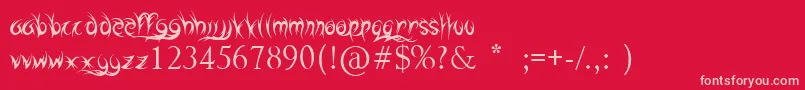 HighwayToHell Font – Pink Fonts on Red Background