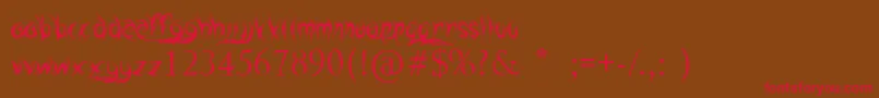 HighwayToHell Font – Red Fonts on Brown Background