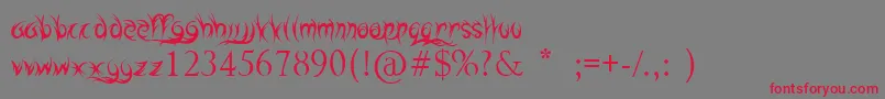 HighwayToHell Font – Red Fonts on Gray Background