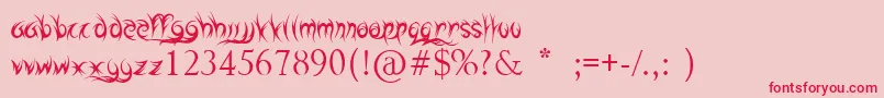 HighwayToHell Font – Red Fonts on Pink Background