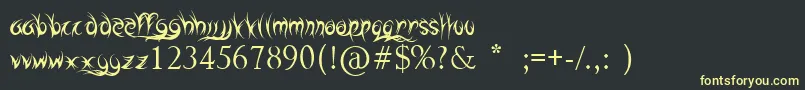 HighwayToHell Font – Yellow Fonts on Black Background