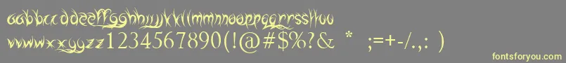HighwayToHell Font – Yellow Fonts on Gray Background