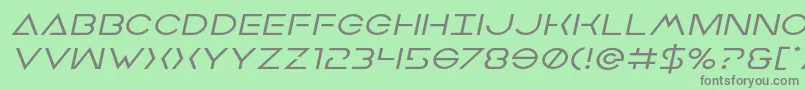 Earthorbiterexpandital Font – Gray Fonts on Green Background