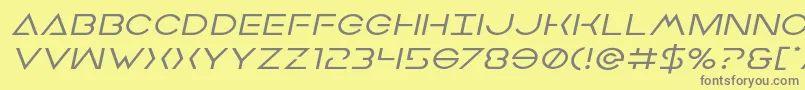 Earthorbiterexpandital Font – Gray Fonts on Yellow Background